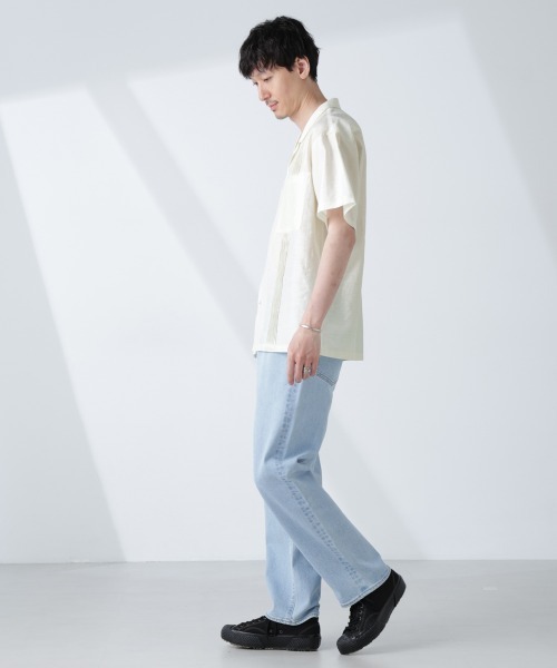 メキシコ製 キューバシャツ 刺繍 タック 開襟 ダークネイビー 美品 80s CHESTER'S OPEN COLLAR CUBA SHIRT Size M程 |