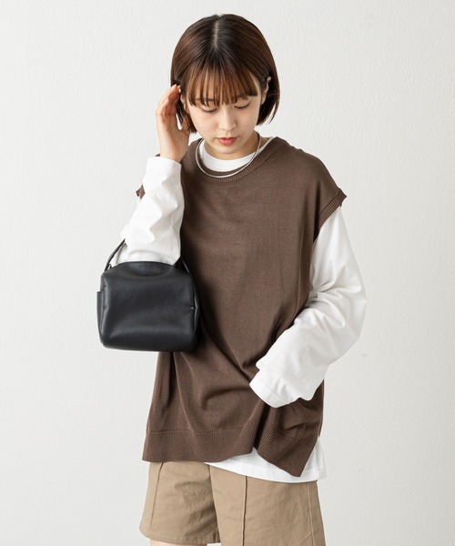 「CIAOPANIC TYPY」 ノースリーブニット L グレイッシュベージュ メンズ