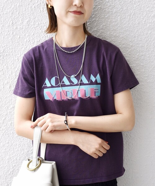 tシャツ 「SHIPS別注」ACASAM: フォト TEE レディース SHIPS tシャツ 「SHIPS別注」ACASAM: フォト TEE レディース