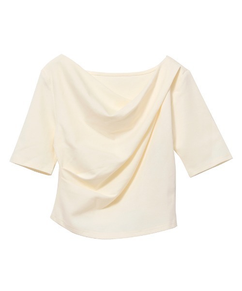 tシャツ ドレープデザイン半袖Tシャツ レディース : ZOZOTOWN