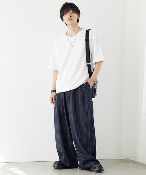 MinoriTY スラックス 「MinoriTY」シャドウストライプダブル