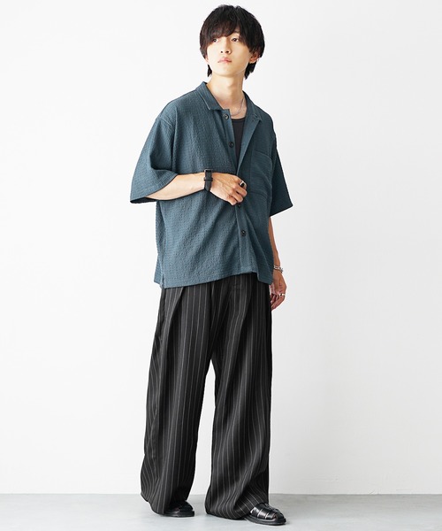 MinoriTY スラックス 「MinoriTY」シャドウストライプダブル