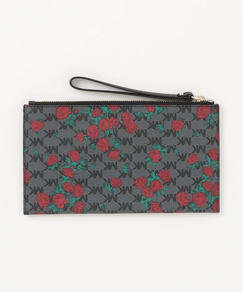MICHAEL KORS 花柄クラッチバッグ MICHAEL KORS 「MICHAEL KORS」 花柄クラッチバッグ - ブラック