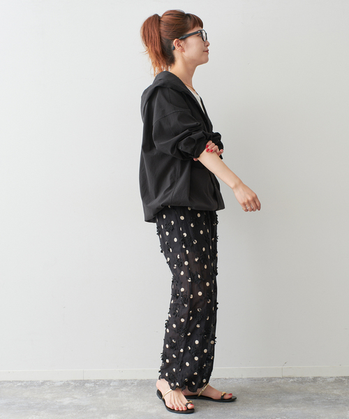 Spick＆Span ブラウス シャツ ドライメッシュフーディールーズ