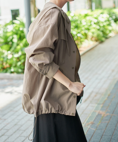 Spick＆Span ブラウス シャツ ドライメッシュフーディールーズ