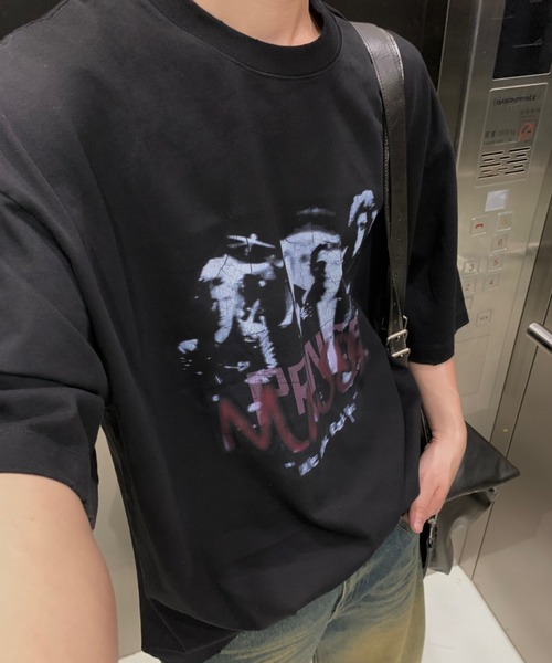 「MASONPRINCE」 半袖Tシャツ S アイボリー メンズ