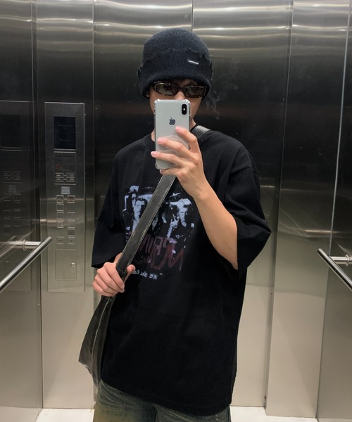「MASONPRINCE」 半袖Tシャツ S アイボリー メンズ