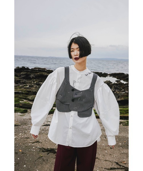 ブラウス シャツ SQUARE GATHER SLEEVE SHIRT レディース