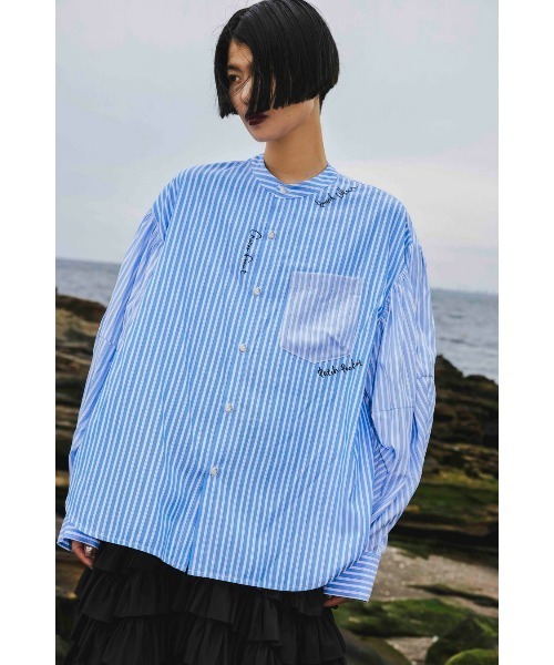 ブラウス シャツ SQUARE GATHER SLEEVE SHIRT レディースの画像