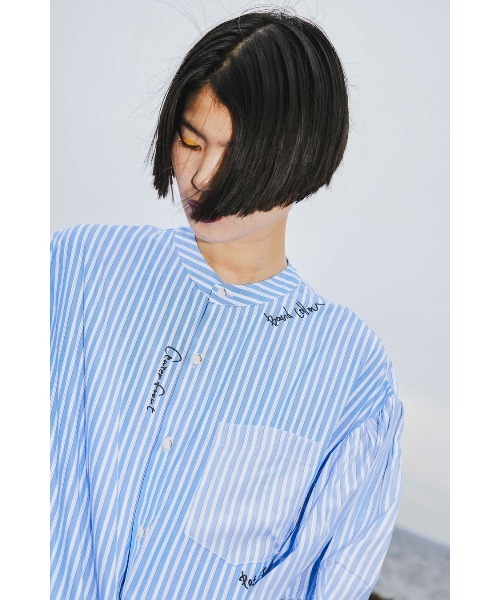 ブラウス シャツ SQUARE GATHER SLEEVE SHIRT レディースの画像