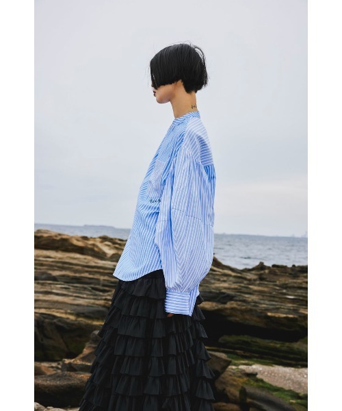 ブラウス シャツ SQUARE GATHER SLEEVE SHIRT レディースの画像