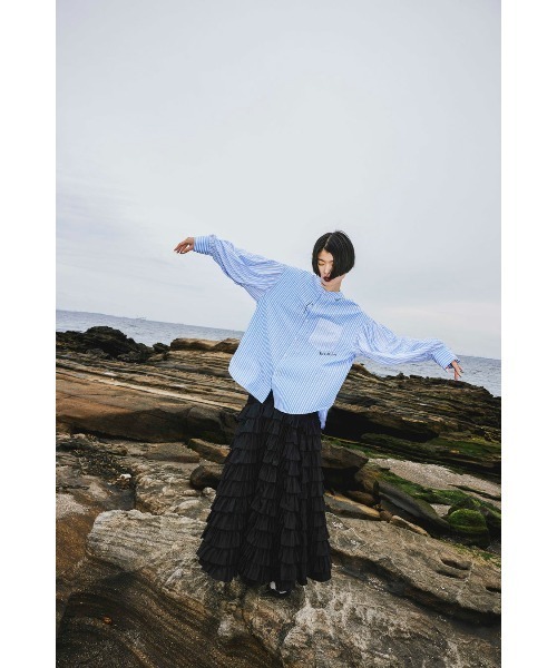 ブラウス シャツ SQUARE GATHER SLEEVE SHIRT レディースの画像