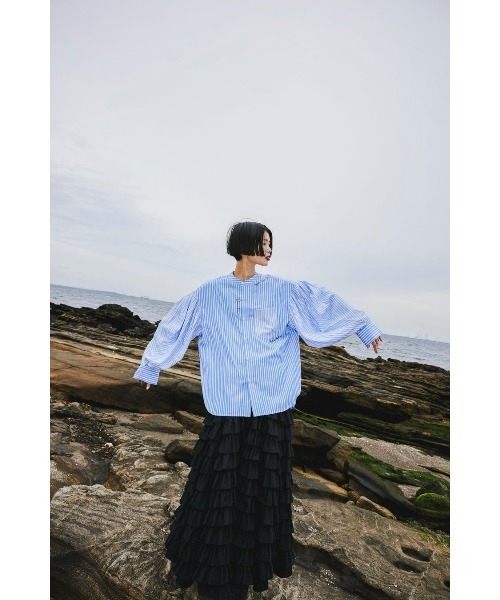 ブラウス シャツ SQUARE GATHER SLEEVE SHIRT レディースの画像