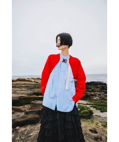 ブラウス シャツ SQUARE GATHER SLEEVE SHIRT レディースの画像