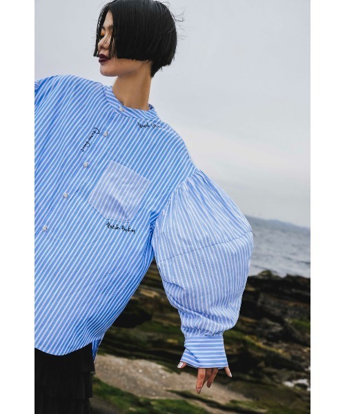 ブラウス シャツ SQUARE GATHER SLEEVE SHIRT レディースの画像