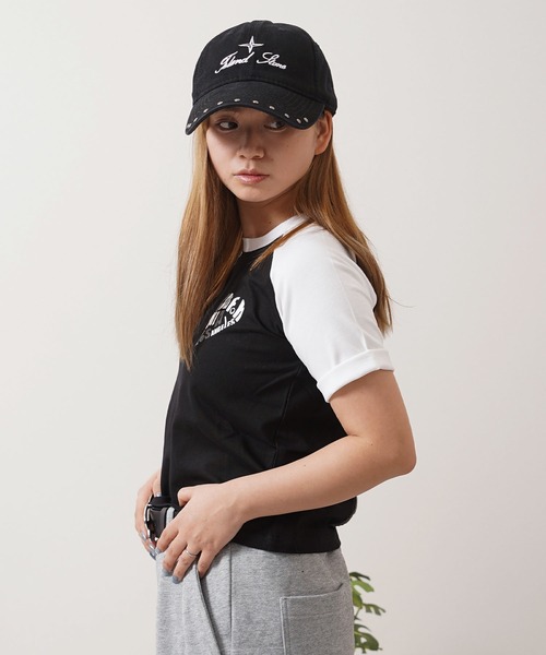 キャップ 帽子 スタッズ使い カーブキャップ / Studded Curved Cap