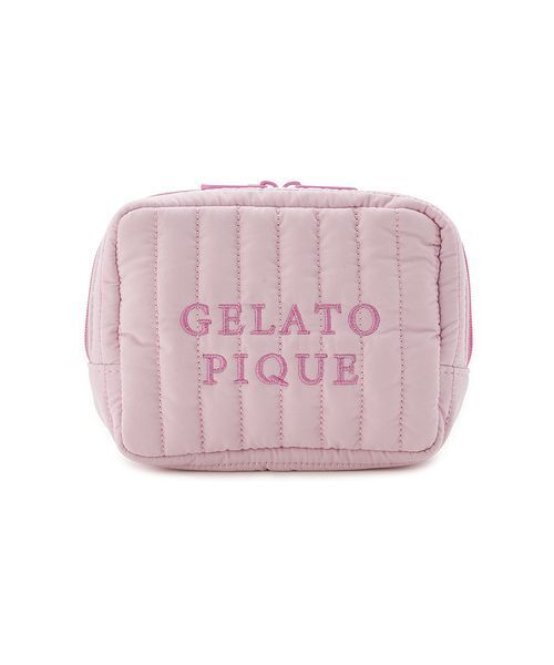 gelato pique ポーチ キルティングロゴポーチ レディース