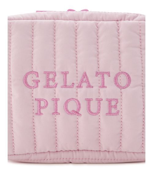 gelato pique ポーチ キルティングロゴポーチ レディース