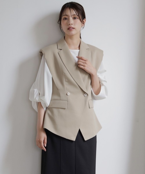 DRESS+（ドレスプラス） ベスト ジレ ジャケット風に羽織れて