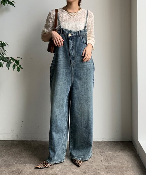 DOUDOU ドゥドゥ　デニム　オールインワン　レディース　サロペット　新品 DouDou（ドゥドゥ）の「デニムサロペット（サロペット