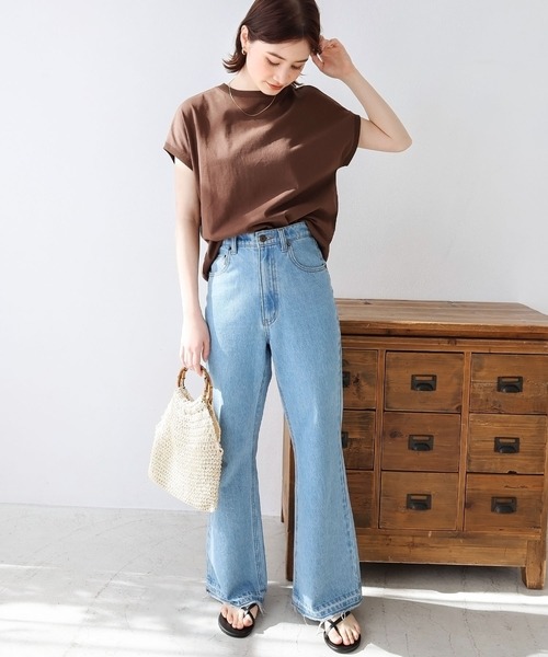 「andme」 「alma design」加工デニムパンツ L ブルー レディース