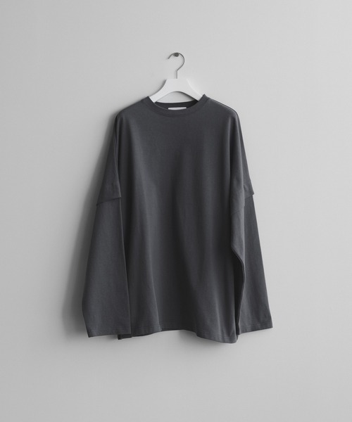 「remer」 長袖Tシャツ SMALL アッシュグレー メンズ