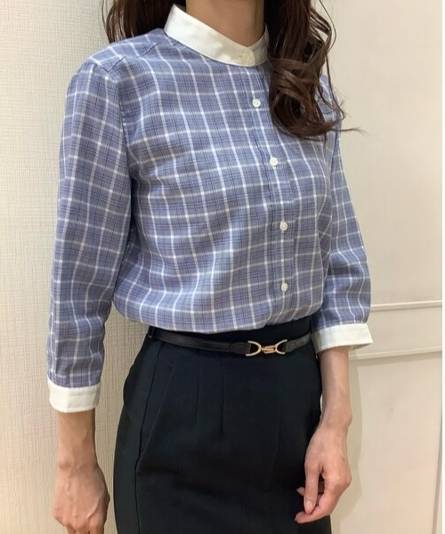 「Pitta Re:)」 7分袖ブラウス LL ブルー レディース_画像8