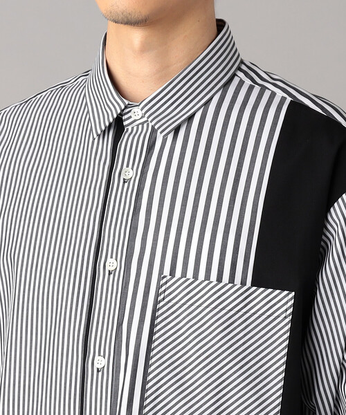 TOTEME ストライプコットンシャツ　アシンメトリー TOTEME ストライプコットンシャツ アシンメトリー