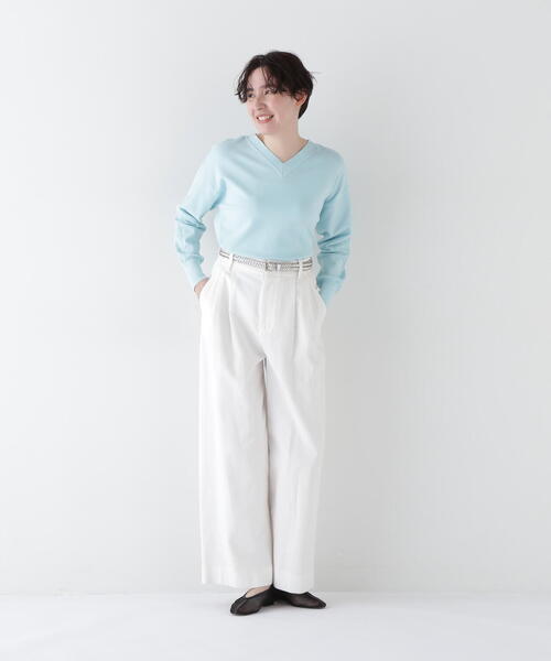 「human woman」 デニムパンツ SMALL ホワイト レディース