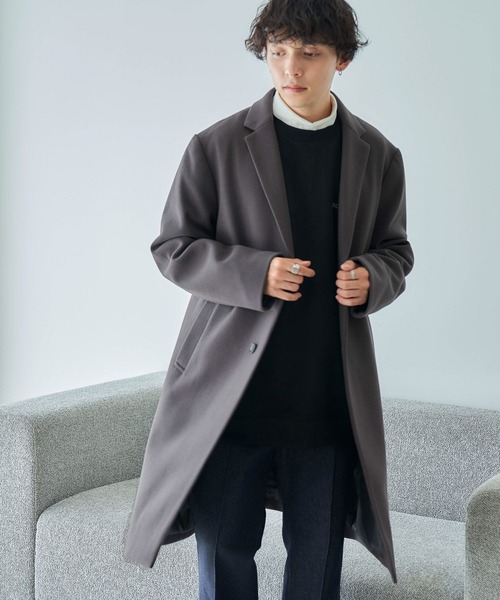 RAGEBLUE（レイジブルー） チェスターコート SMALL グレー メンズ