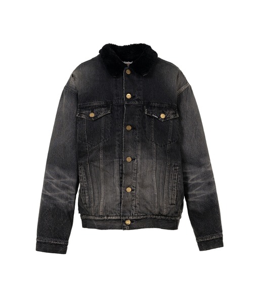 ブルゾン アウター Boa Lining Denim Jacket メンズの画像