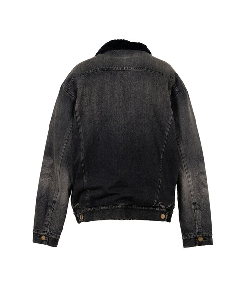 ブルゾン アウター Boa Lining Denim Jacket メンズの画像