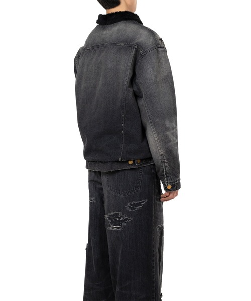 ブルゾン アウター Boa Lining Denim Jacket メンズの画像