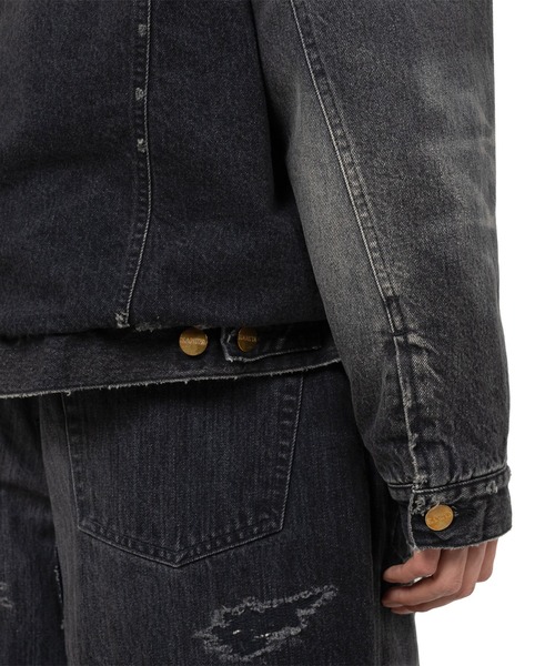 ブルゾン アウター Boa Lining Denim Jacket メンズの画像