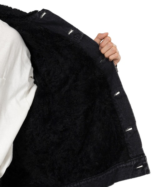 ブルゾン アウター Boa Lining Denim Jacket メンズの画像