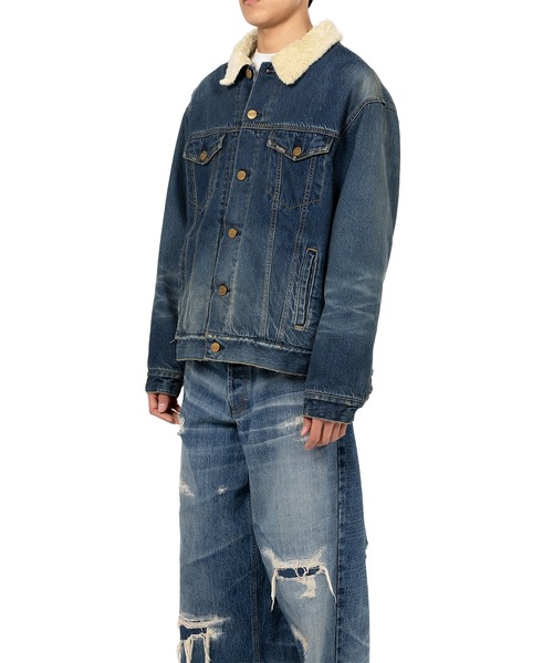 ブルゾン アウター Boa Lining Denim Jacket メンズの画像