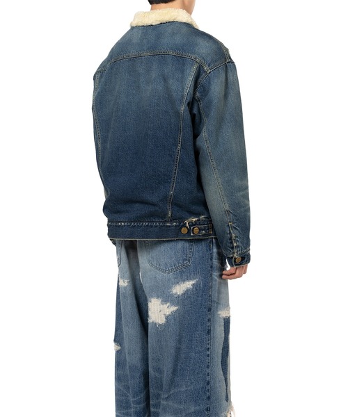 ブルゾン アウター Boa Lining Denim Jacket メンズの画像