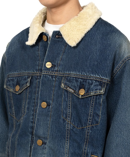 ブルゾン アウター Boa Lining Denim Jacket メンズの画像