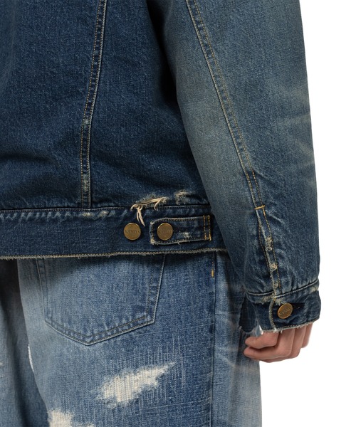 ブルゾン アウター Boa Lining Denim Jacket メンズの画像
