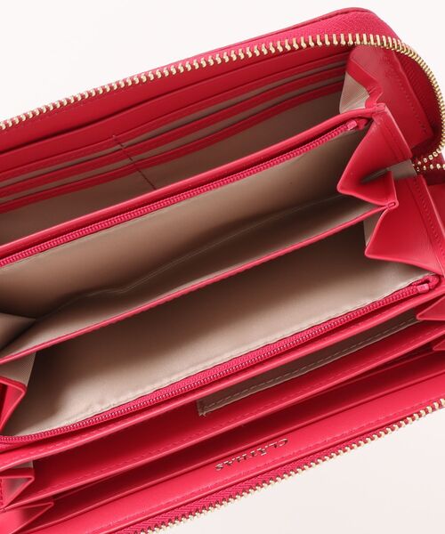 CLATHAS♥️美品✨クレイサス✨長財布✨レッド CLATHAS（クレイサス） 財布 レディース 長財布 ベージュ フラップ 本