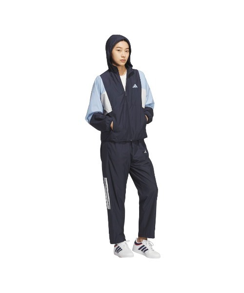 ポルテ ストライプ入りジャンパー サイズ145 adidas（アディダス） ブルゾン ジャンバー トラム ルーズフィット