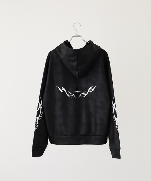 Ed Hardy（エド・ハーディー） パーカー ED HARDY PU風スウェード