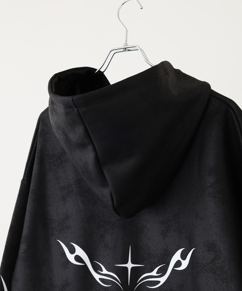 Ed Hardy（エド・ハーディー） パーカー ED HARDY PU風スウェード