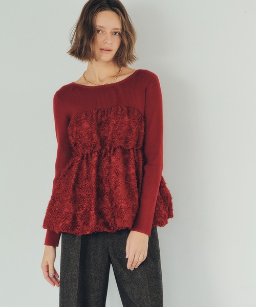 YECCA VECCA（イェッカヴェッカ） ニット セーター バルーンヘム