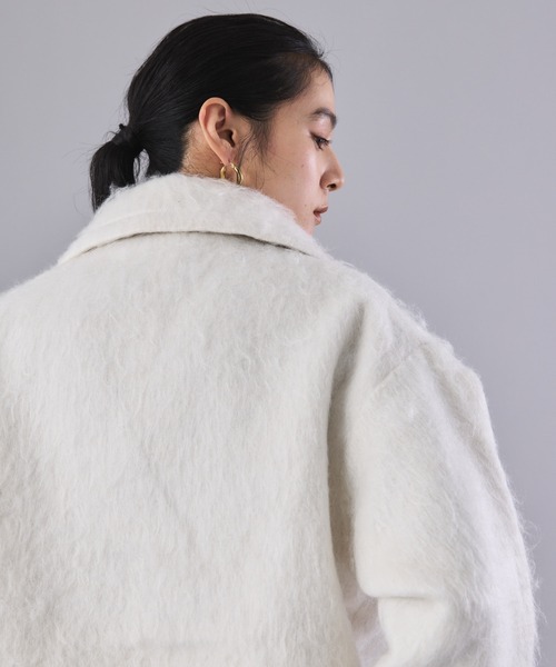 Muscat コート アウター シャギー ミドルダブルコクーンコート