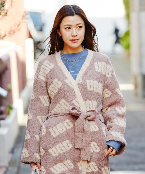 UGG Australia（アグオーストラリア） 「UGG」 ニットカーディガン L