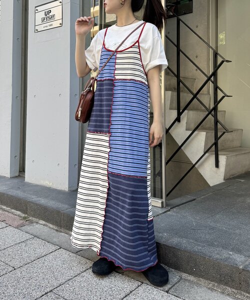 「HELLO.SANFRANCISCO」 キャミソールワンピース ONE SIZE ブルー レディース_画像2