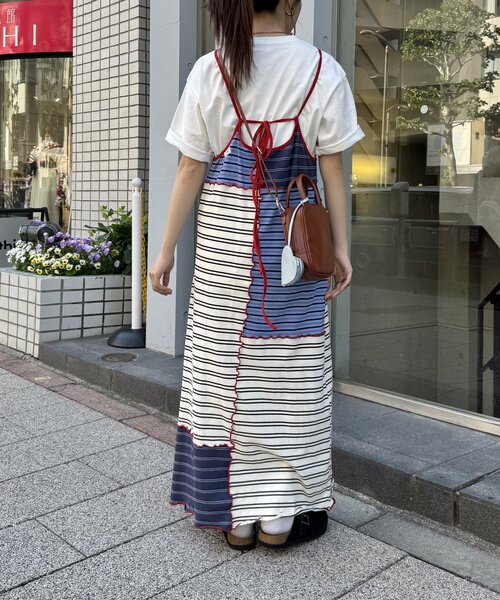 「HELLO.SANFRANCISCO」 キャミソールワンピース ONE SIZE ブルー レディース_画像4