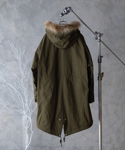 Casper John（キャスパージョン） モッズコート MEDIUM カーキ メンズ