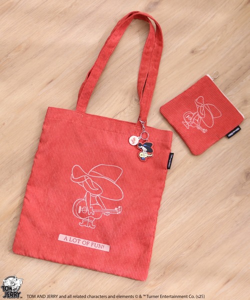 PRESTAGE DUNPHY トートバッグ クリーム色 赤文字 PRESTAGE DUNPHY